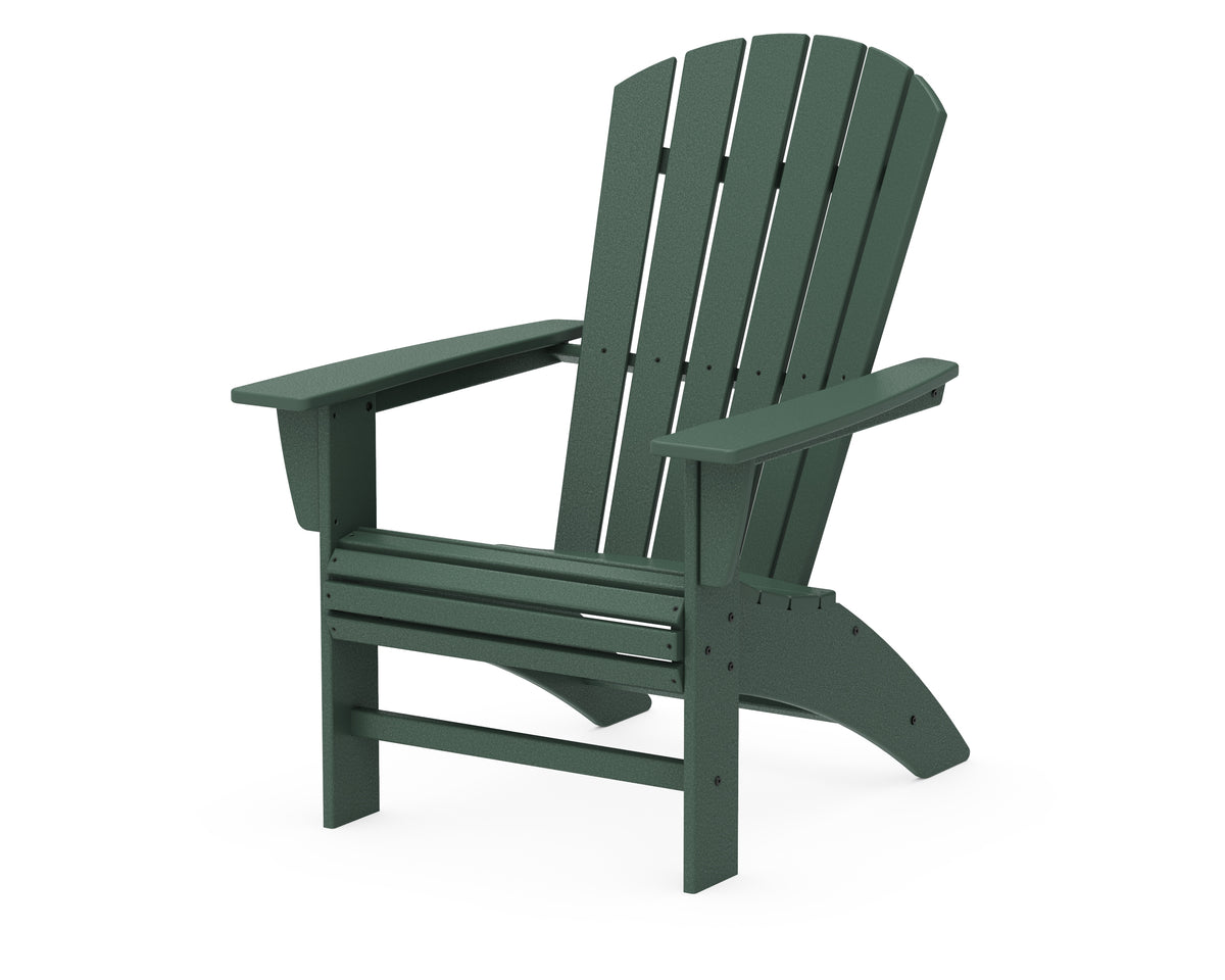 POLYWOOD Nautical Curveback Adirondack Chair in Green