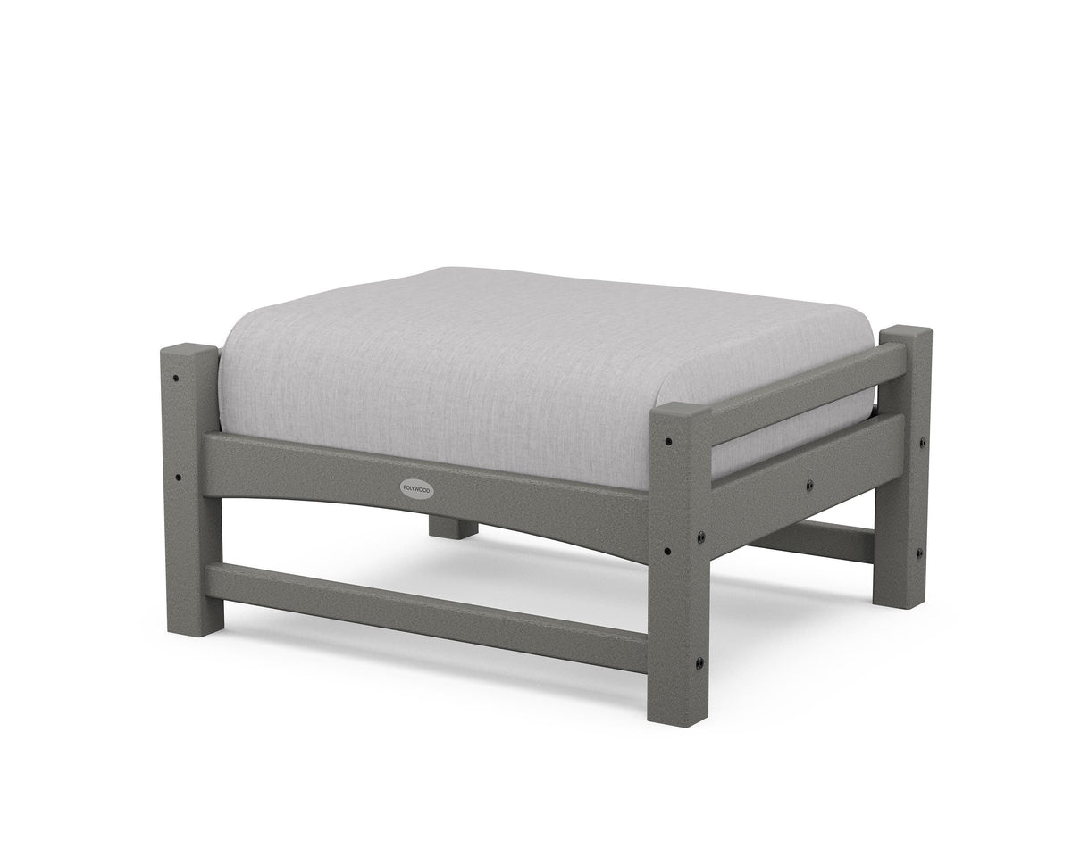 POLYWOOD Club Ottoman in Slate Grey / Granite