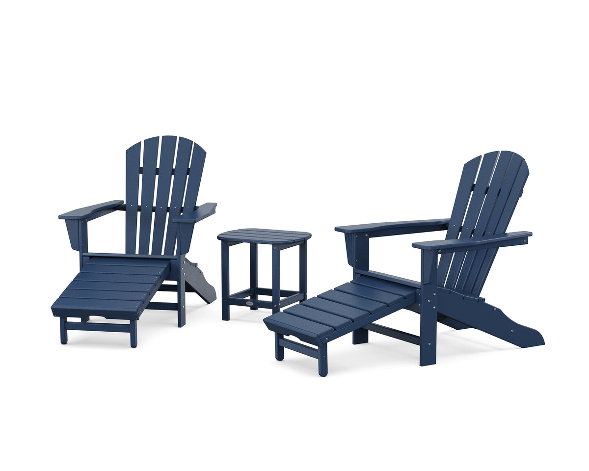 POLYWOOD Palm Coast Ultimate Adirondack 3-Piece Set in Navy