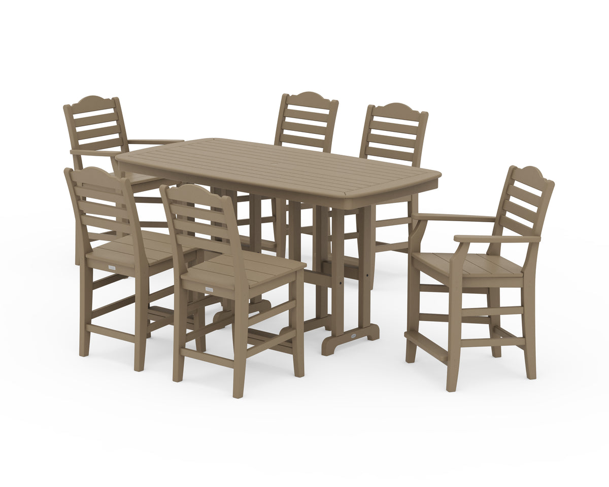 POLYWOOD Savannah 7-Piece Counter Set in Vintage Sahara