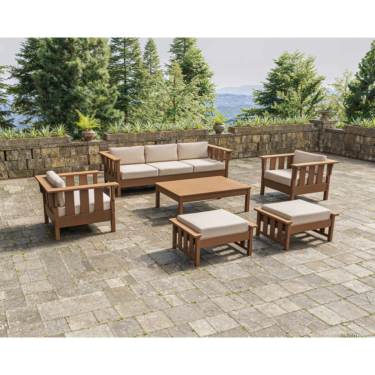 POLYWOOD Acadia 6-Piece Lounge Sofa Set