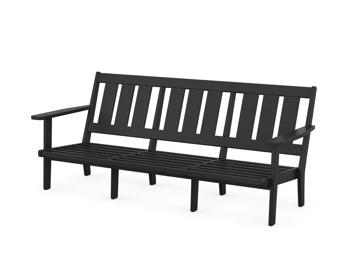 POLYWOOD Oxford Deep Seating Sofa Frame in Black