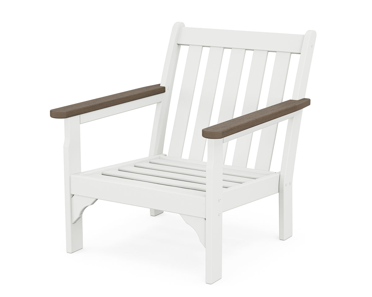 POLYWOOD Vineyard Chair Frame in White / Kona