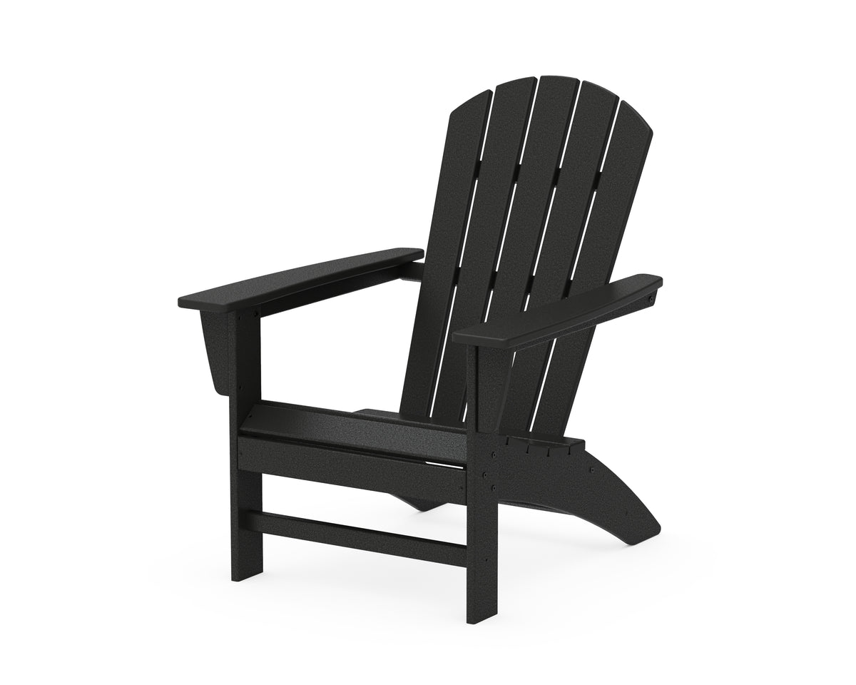 POLYWOOD Nautical Adirondack Chair in Black