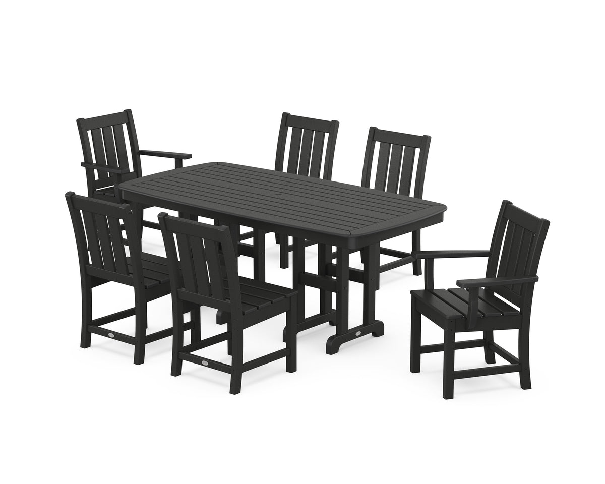 POLYWOOD Oxford 7-Piece Dining Set in Black