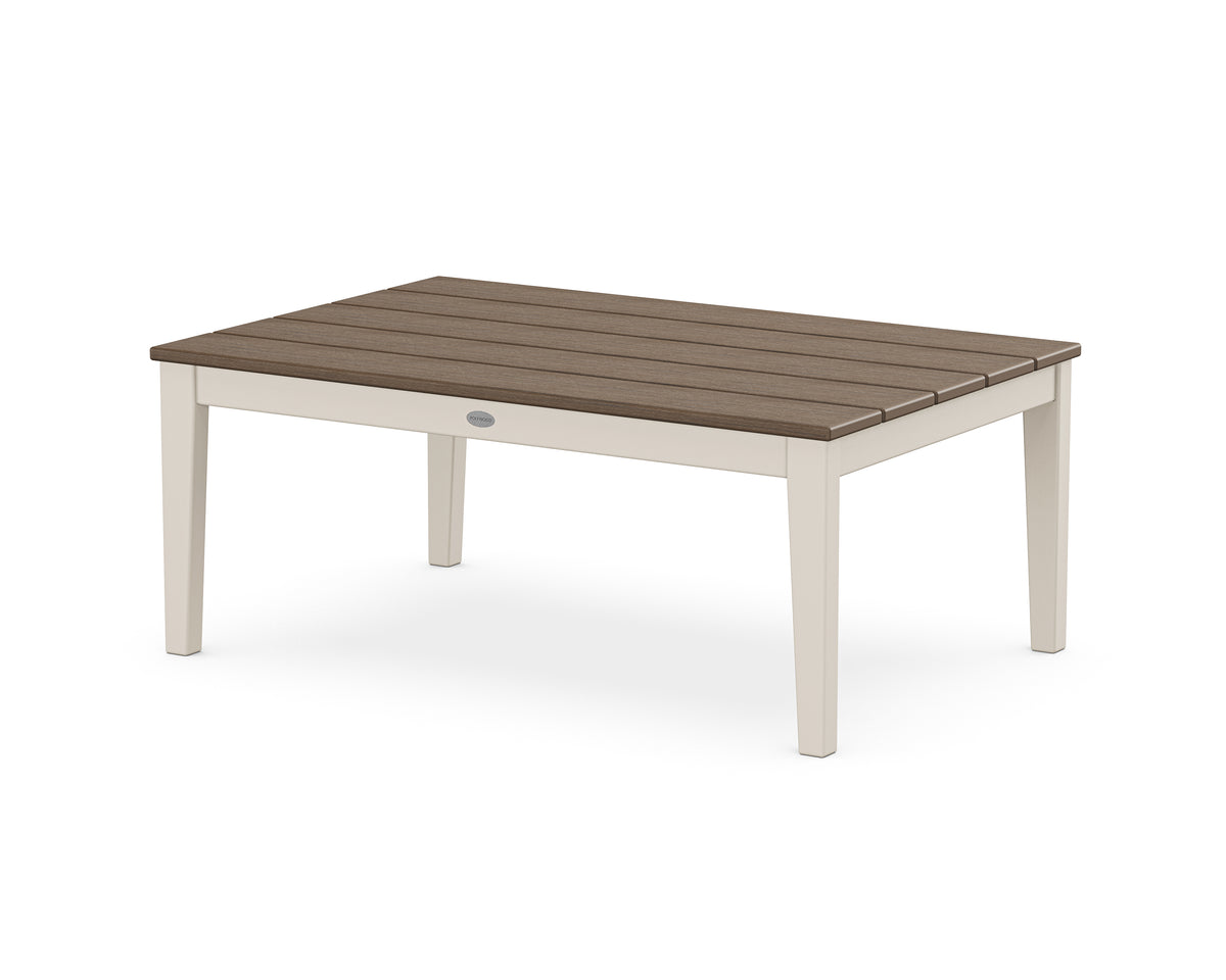 POLYWOOD Newport 28" x 42" Coffee Table in Sand / Kona