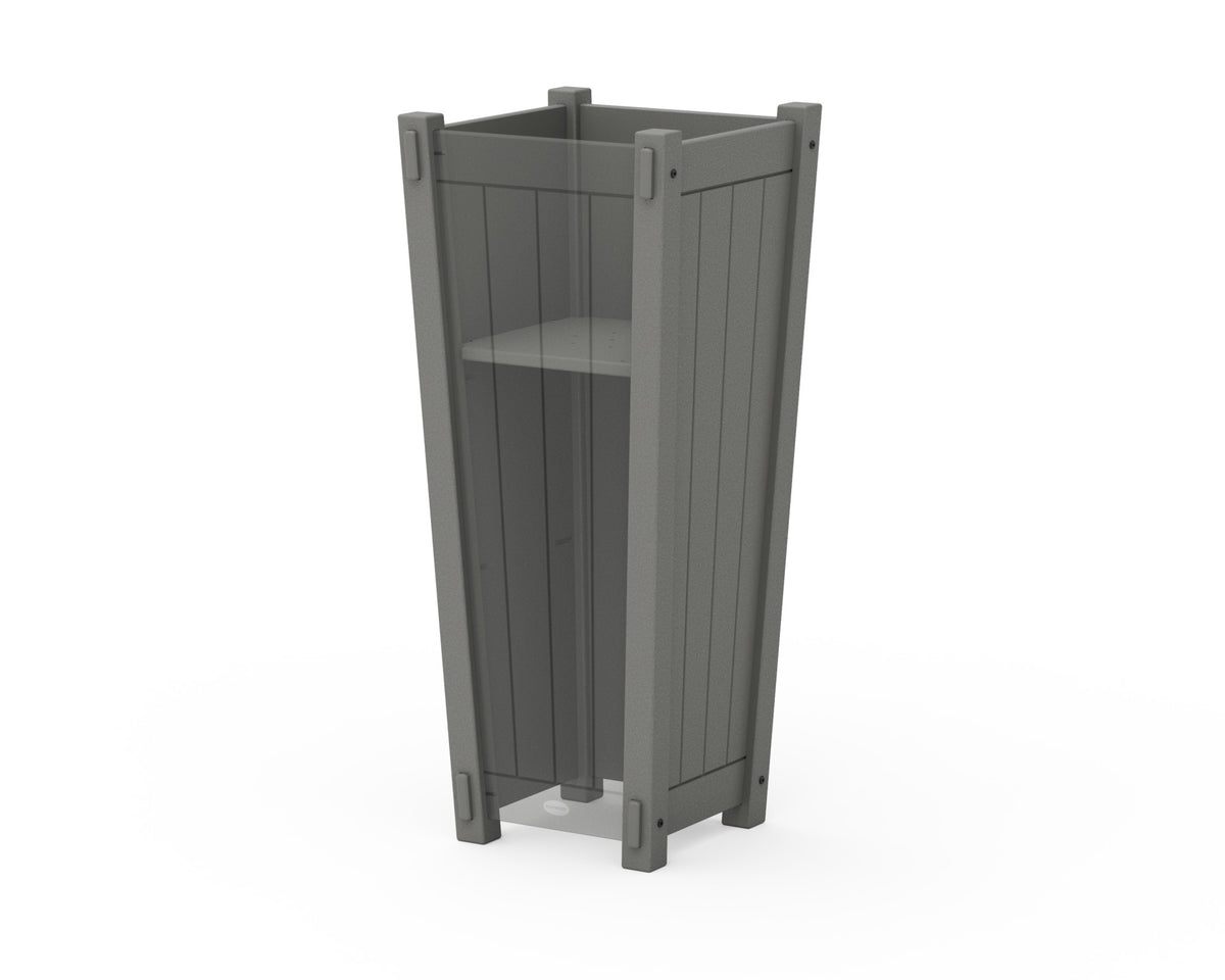POLYWOOD Vineyard Tapered Square Tall Planter Box angle view