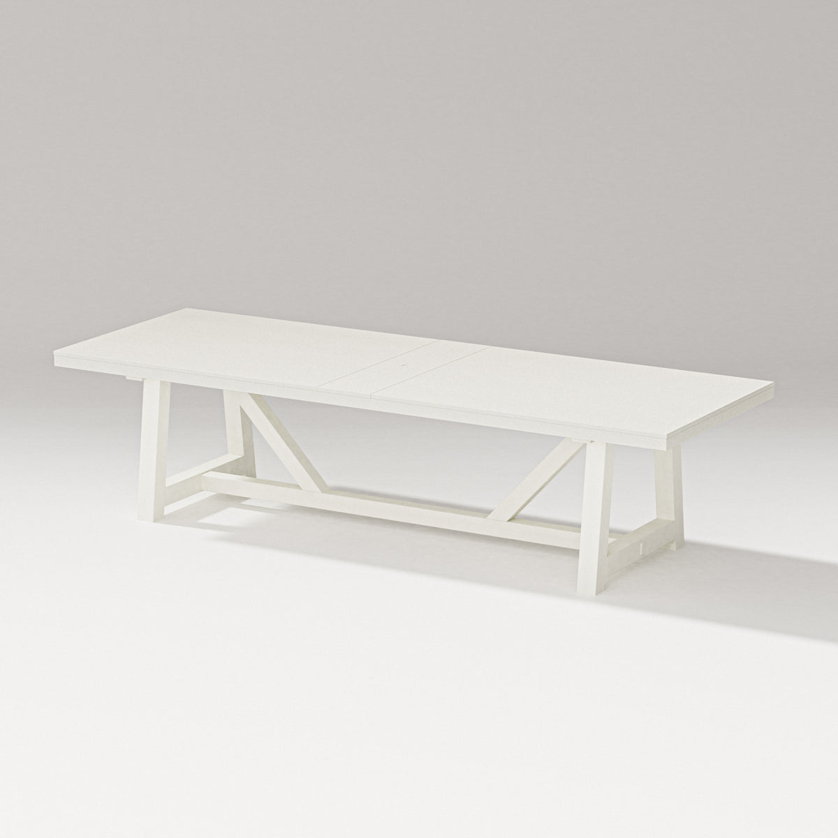 POLYWOOD PW Designer Series 120" A-Frame Dining Table in Vintage White