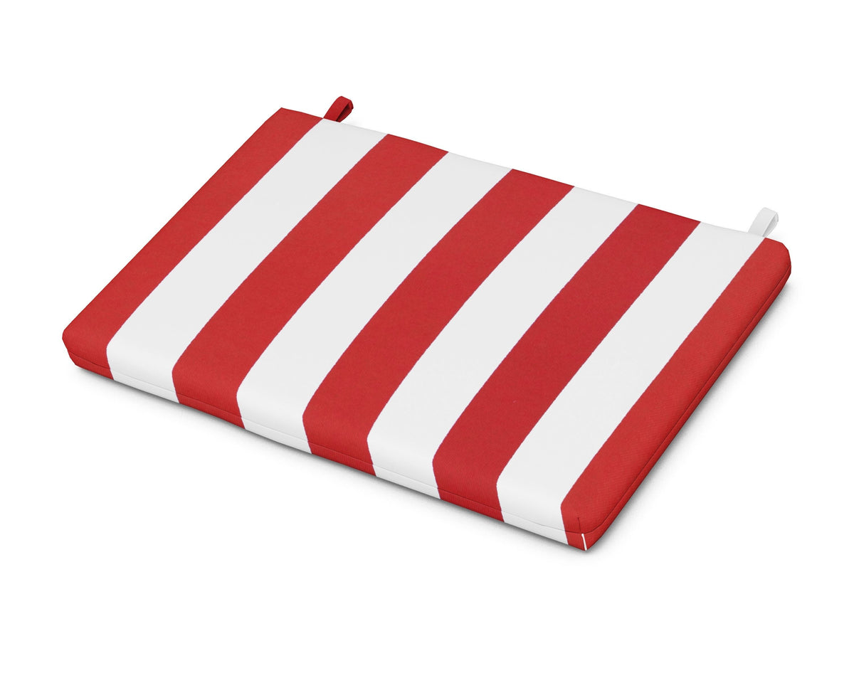 POLYWOOD Eastport Lounge Chair Cushion in Cabana Stripe Crimson