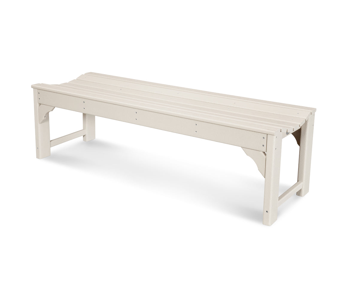 POLYWOOD Traditional Garden 60" Backless Bench in Sand