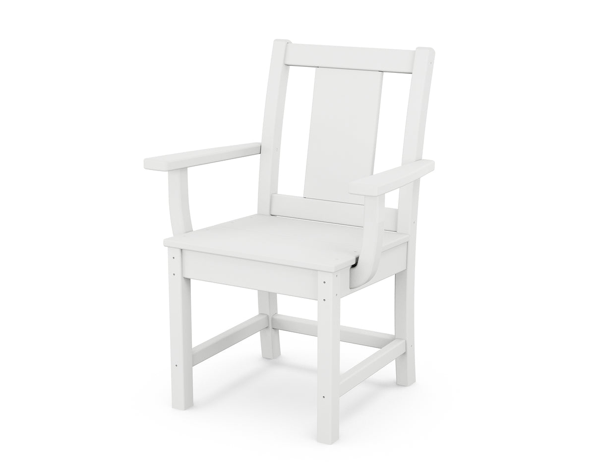 POLYWOOD Prairie Dining Arm Chair in White