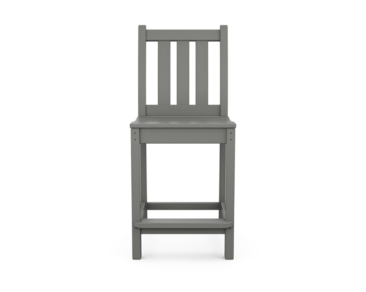 POLYWOOD Traditional Garden Counter Side Chair angle view