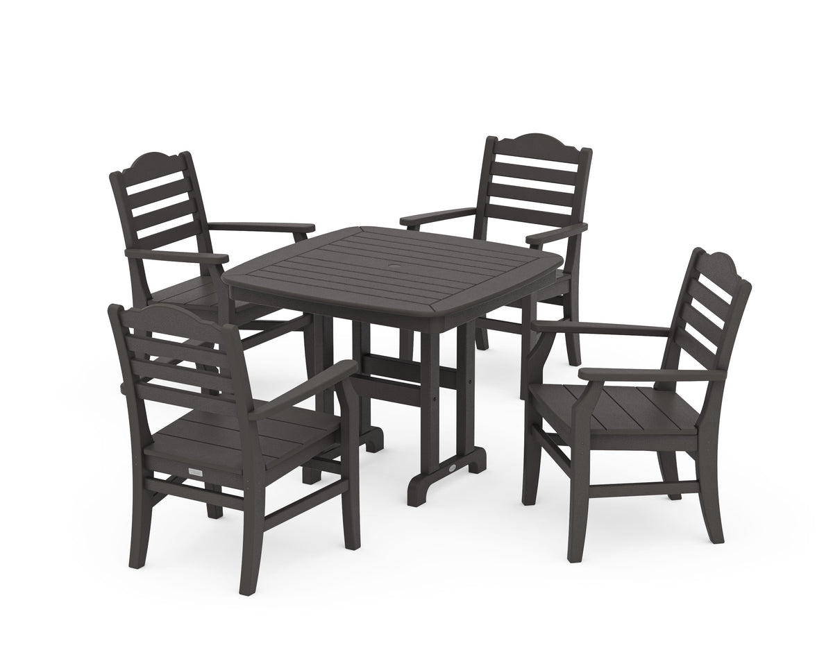 POLYWOOD Savannah 5-Piece Dining Set in Vintage Coffee