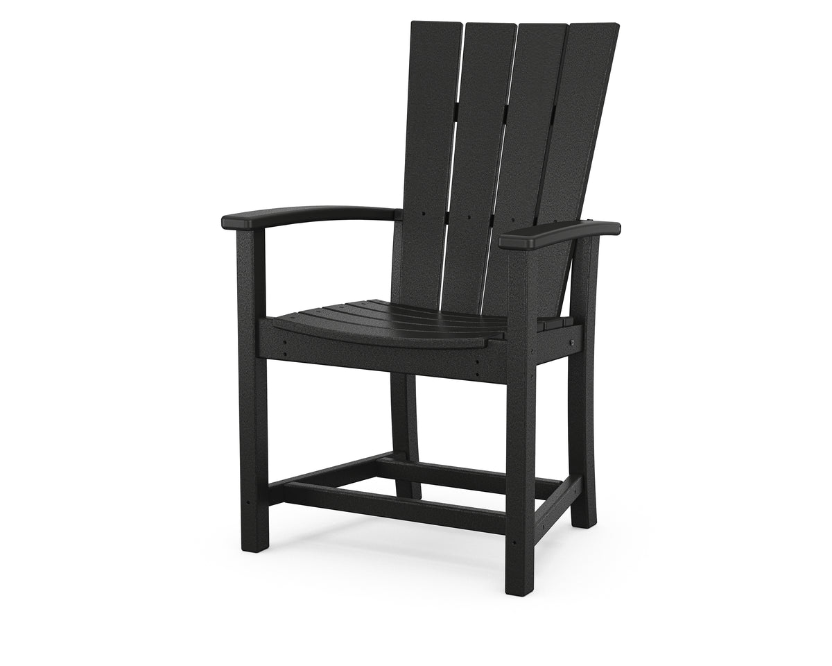 POLYWOOD Quattro Adirondack Dining Chair in Black