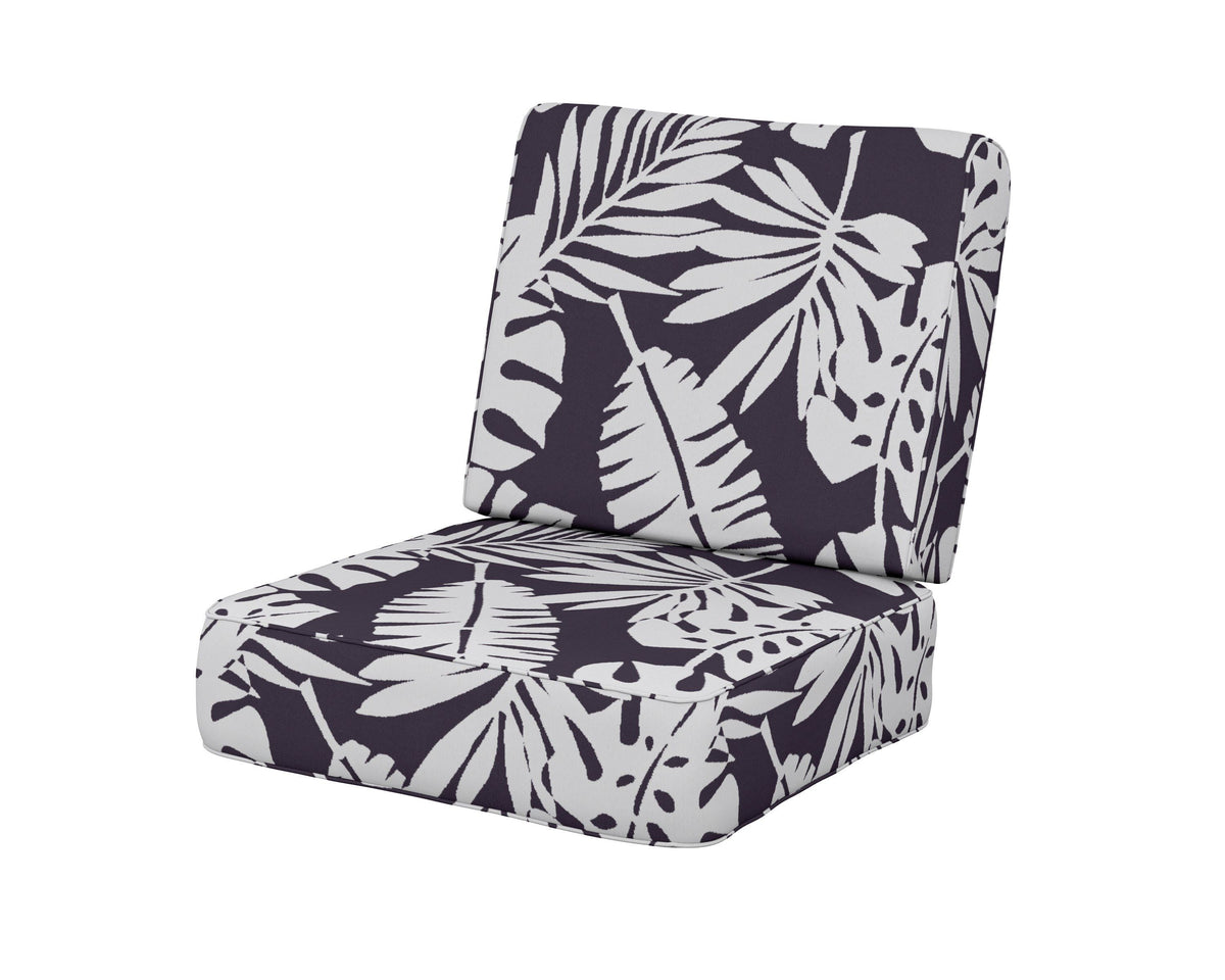 POLYWOOD Ateeva Harbour Seat and Back Cushion in Leaf Navy