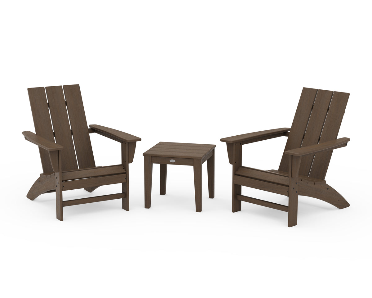 POLYWOOD Modern Adirondack 3-Piece Set in Kona