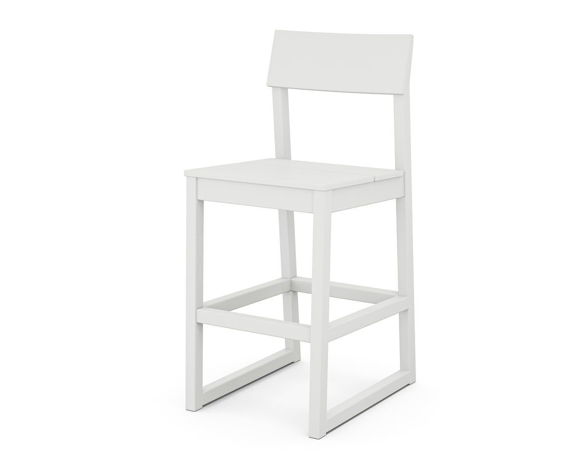 POLYWOOD EDGE Bar Side Chair in White