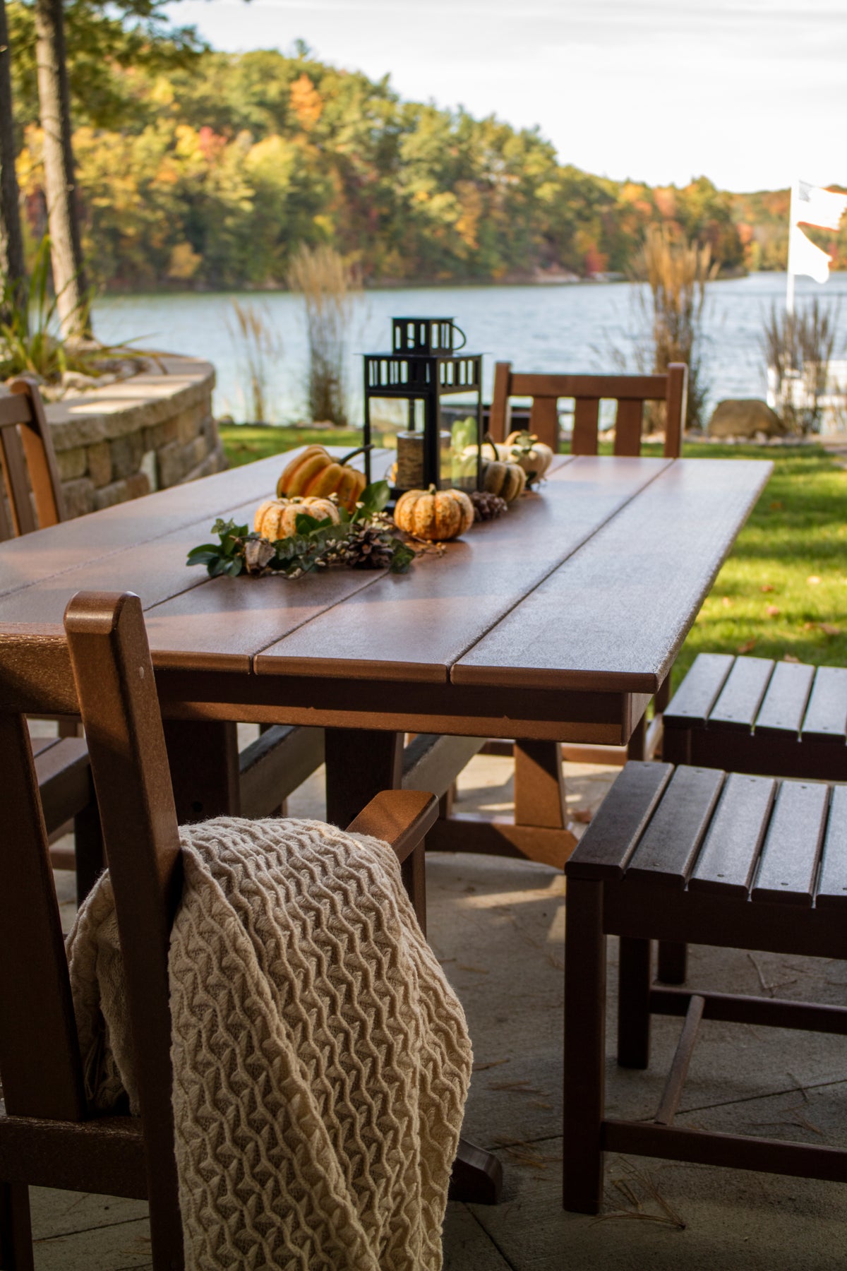 Third product detail of the POLYWOOD Traditional Garden Dining Arm Chair in Teak