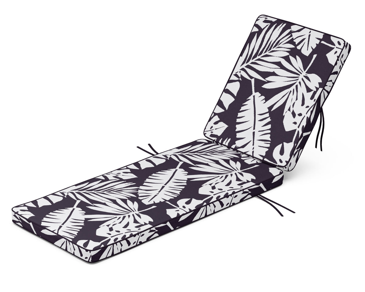 POLYWOOD Acadia Chaise Cushion in Leaf Navy