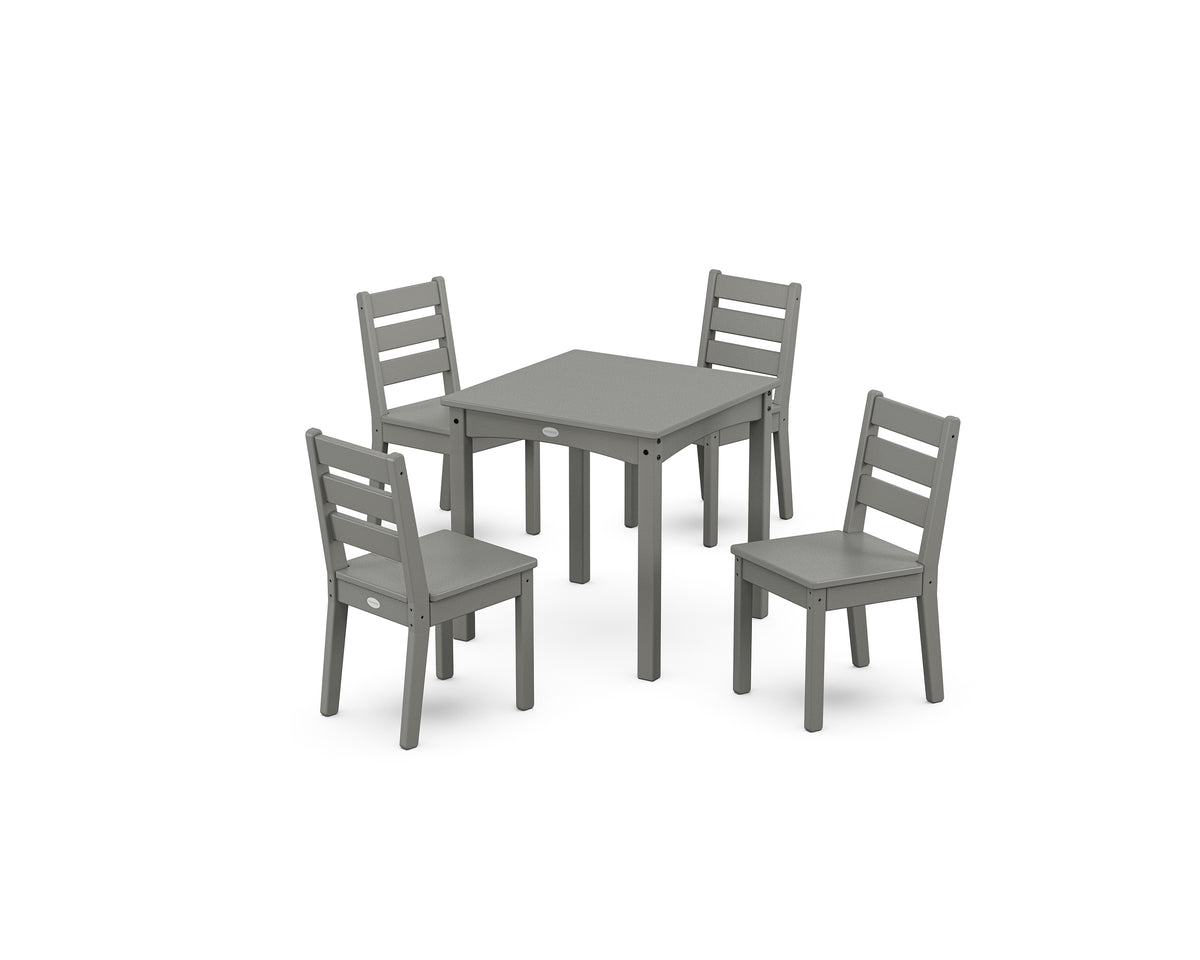 POLYWOOD Lakeside Kids 5-Piece Dining Set in Slate Grey