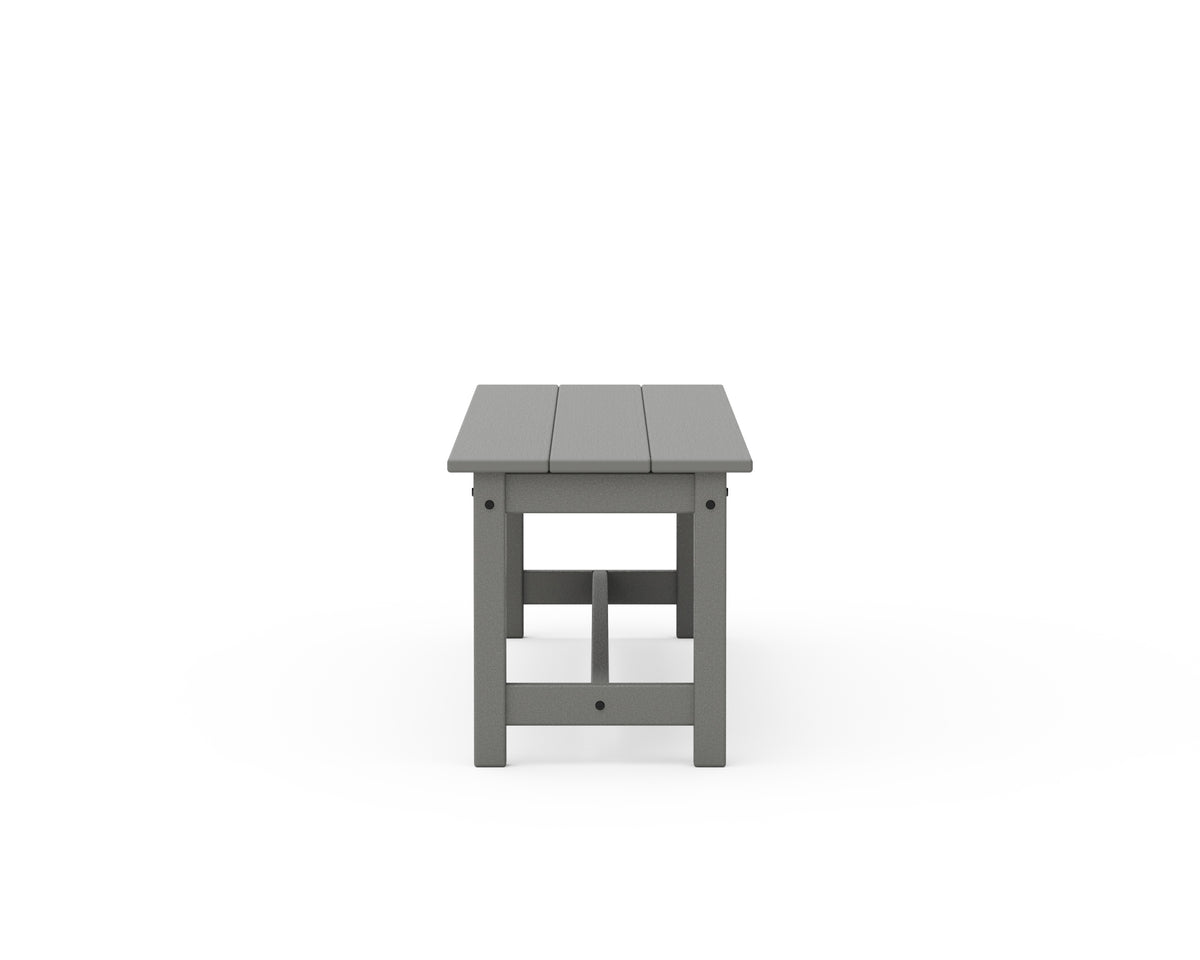 Alternate view of the POLYWOOD 60" Planter Bench in Slate Grey