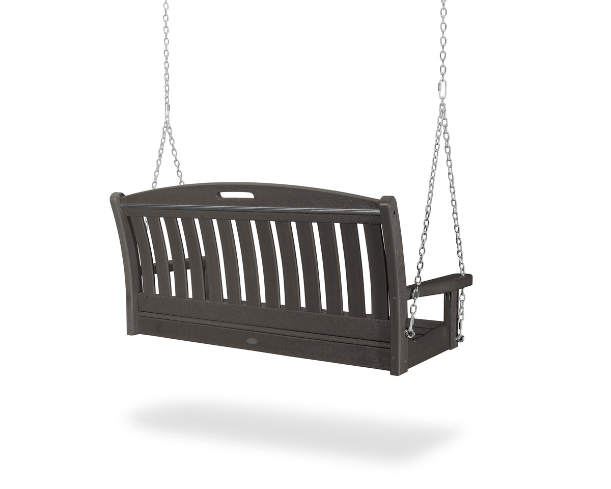 Alternate view of the POLYWOOD Nautical 48" Swing in Vintage Coffee