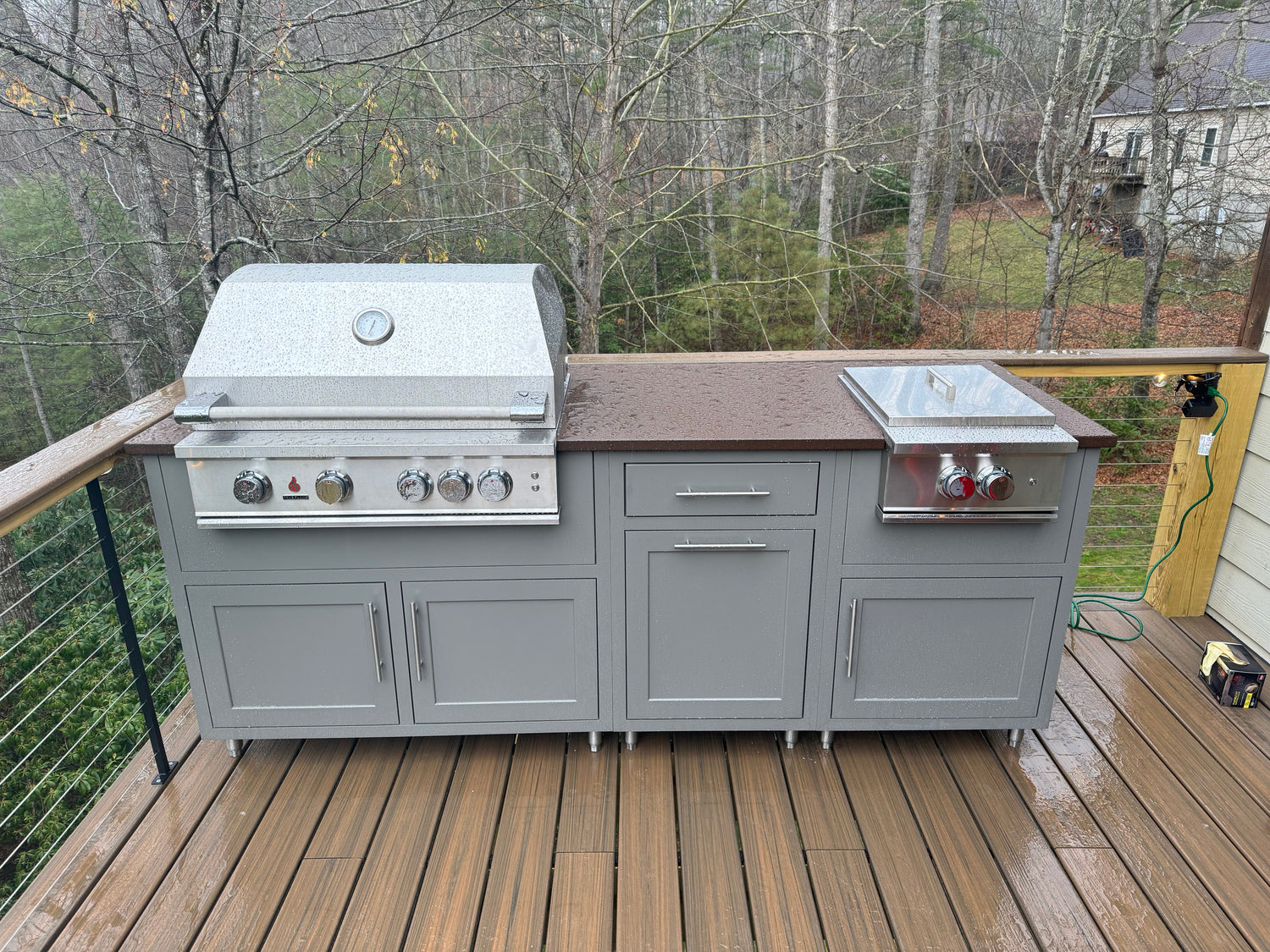 A Mountain-Strong Outdoor Kitchen in Fleetwood, NC
