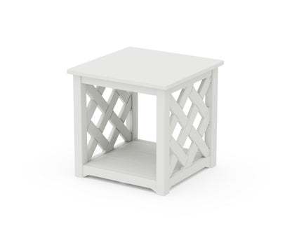 POLYWOOD Wovendale Accent Table in White