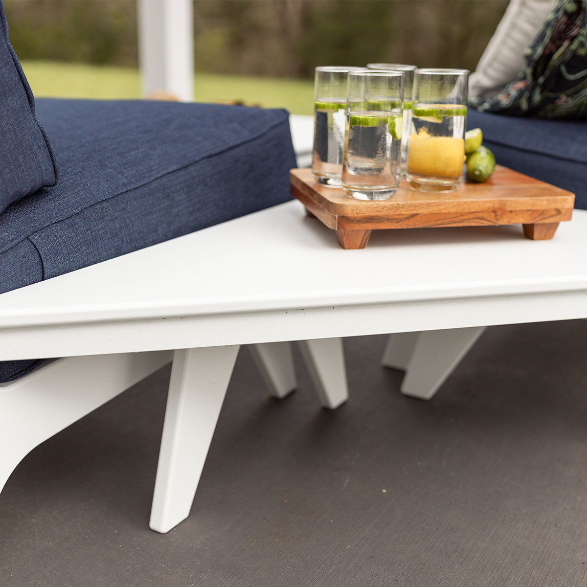 Berlin Gardens MGP Angled Accessory Table, lifestyle photo 3