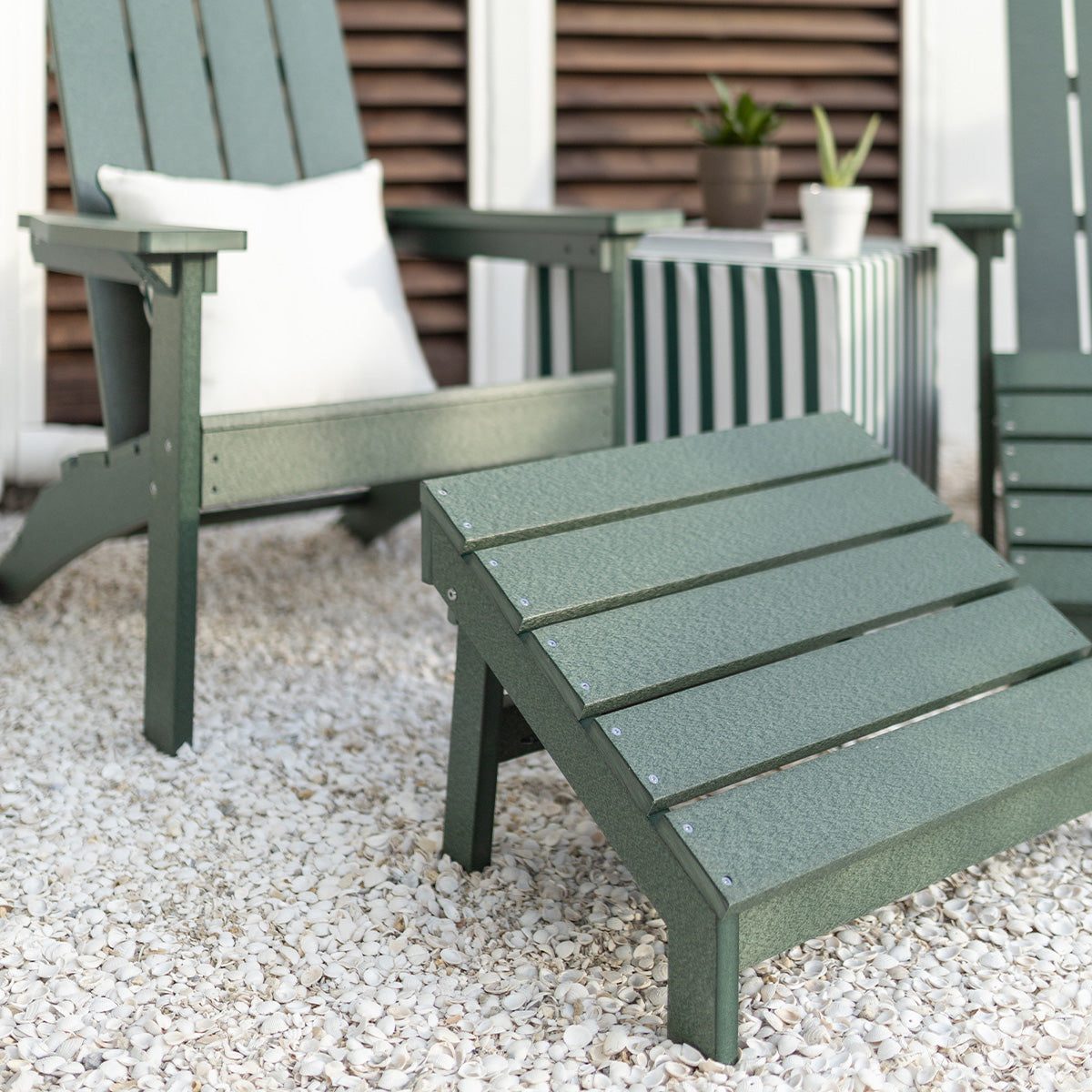 Berlin Gardens Mayhew Adirondack Folding Footstool, lifestyle photo 4