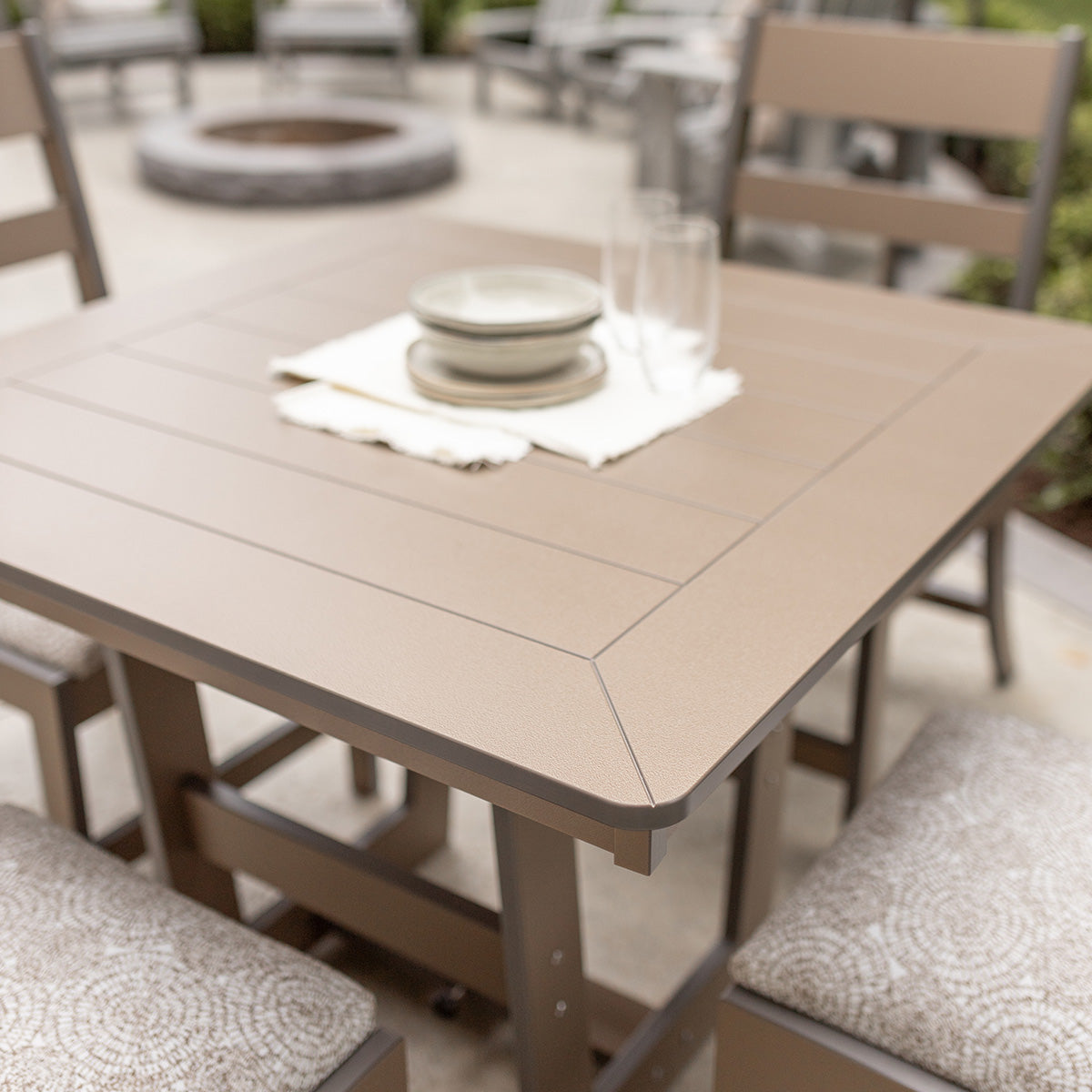 Berlin Gardens Hudson 40" x 40" Square Table, lifestyle photo 2