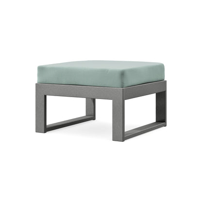 POLYWOOD Modular Ottoman - Modern in Slate Grey / Spa