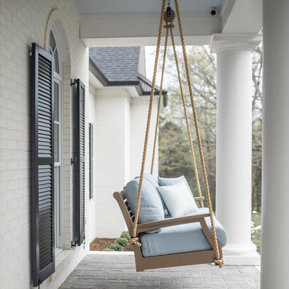 Berlin Gardens Classic Terrace Loveseat Swing, lifestyle photo 3