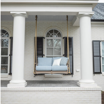 Berlin Gardens Classic Terrace Loveseat Swing, lifestyle photo 1