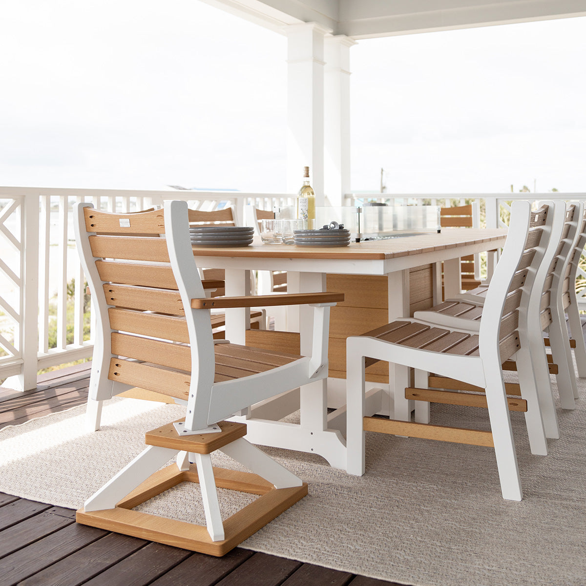 Berlin Gardens Bristol Swivel Rocker Dining Chair, lifestyle photo 2