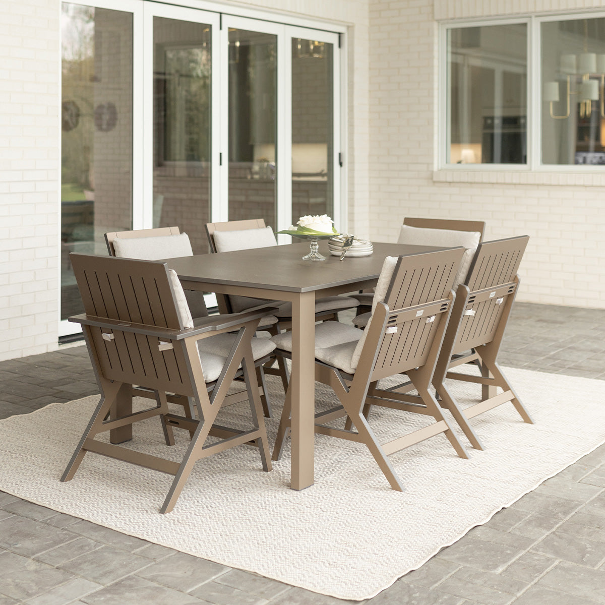 Berlin Gardens Berkley Expandable Table 42"x72", lifestyle photo 3
