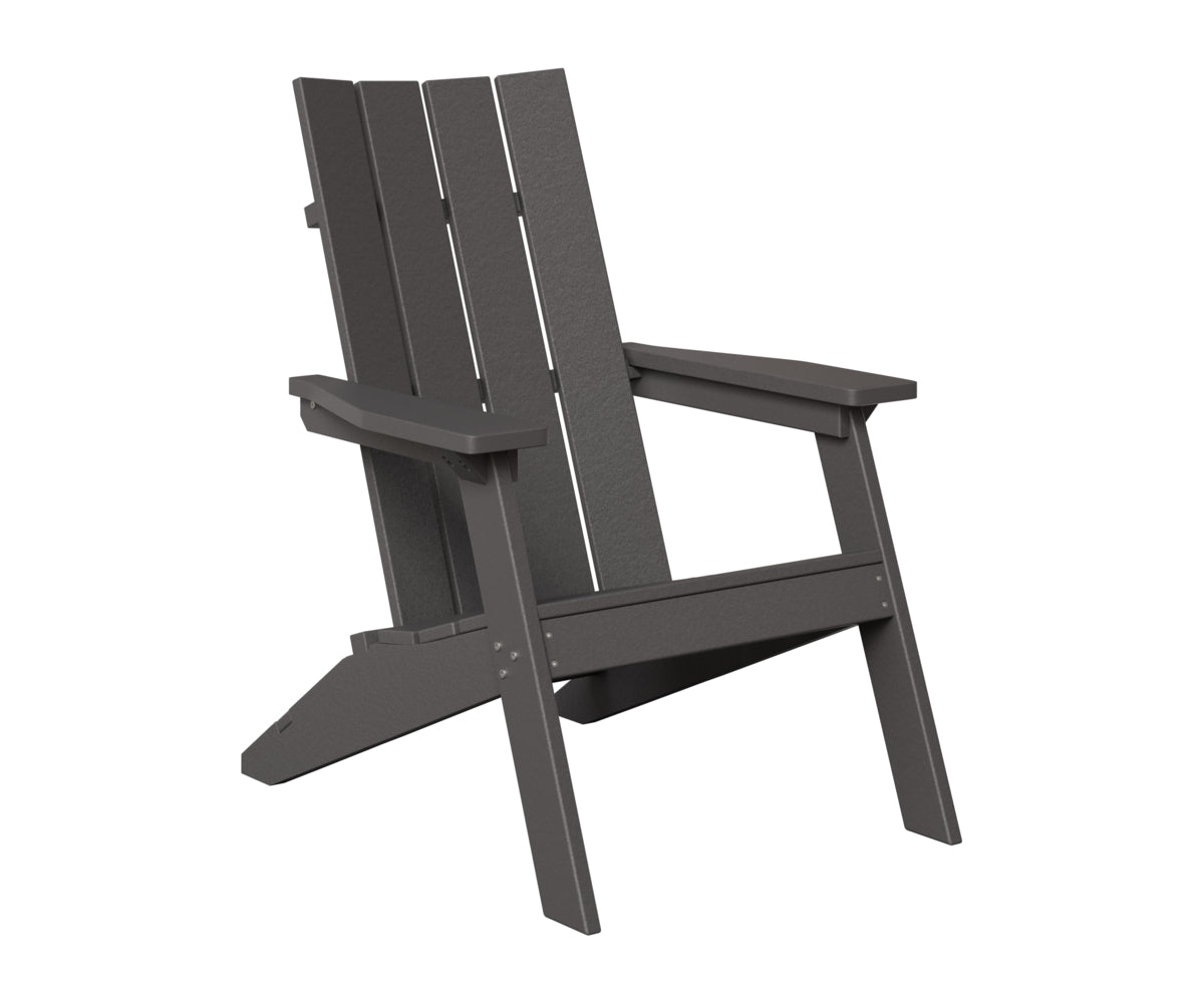 Berlin Gardens Mayhew Stationary Adirondack Chair in Smoke Gray