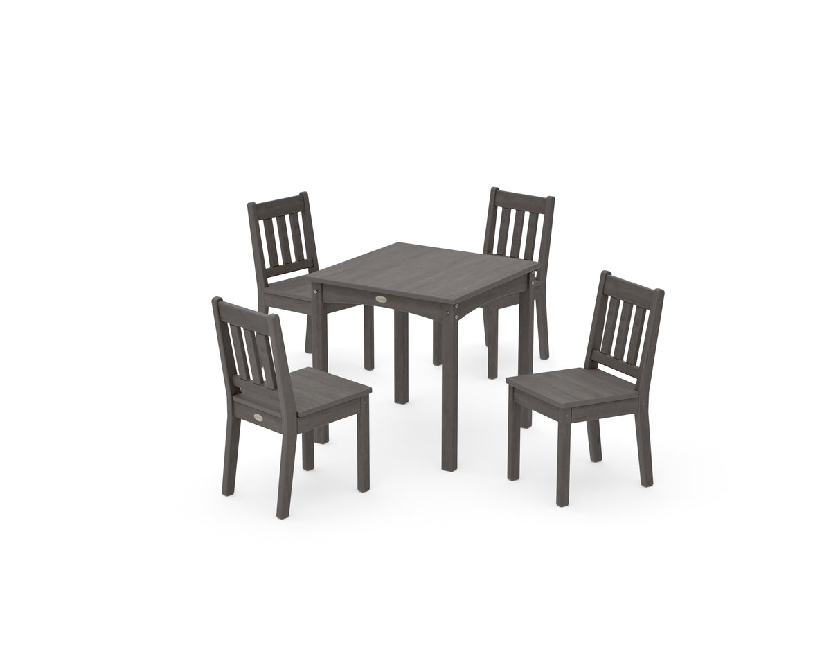 POLYWOOD Vineyard Kids 5-Piece Dining Set in Driftwood