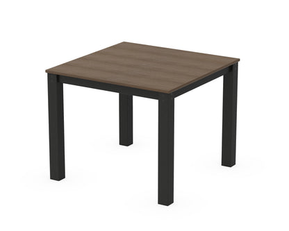 POLYWOOD Parsons 38" X 38" Dining Table in Black / Kona