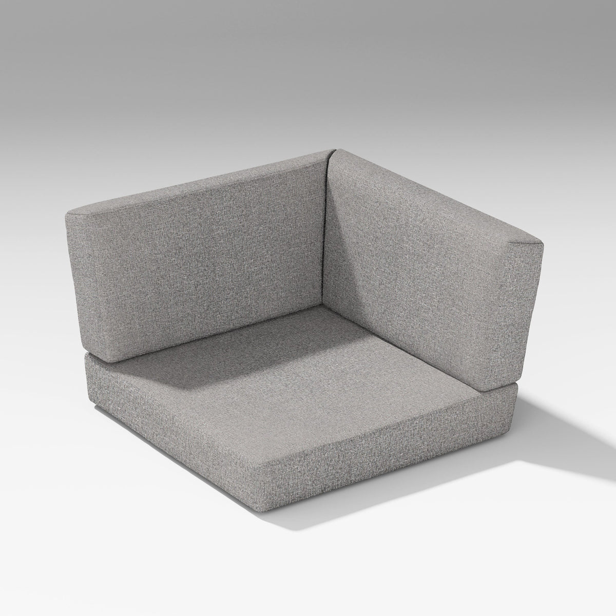 POLYWOOD PW Designer Series Latitude Corner Seat Cushion in Grey Mist