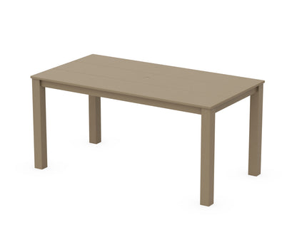 POLYWOOD Studio Parsons 34" X 64" Dining Table in Vintage Sahara