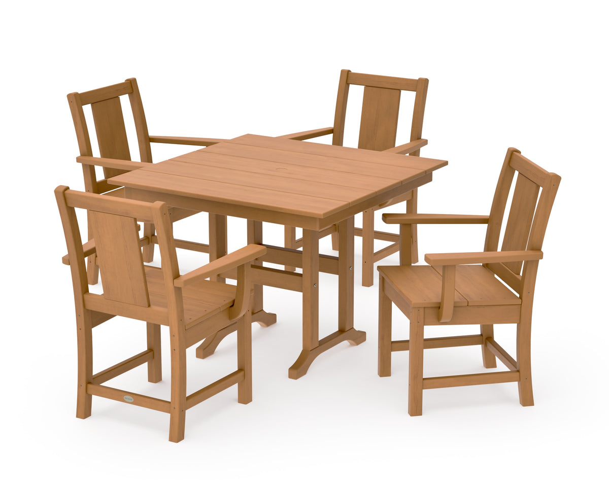POLYWOOD Prairie 5-Piece Farmhouse Dining Set in Natural