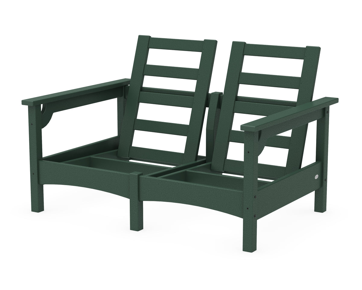 POLYWOOD Club Loveseat Frame in Green