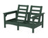 POLYWOOD Club Loveseat Frame in Green
