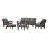 POLYWOOD Country Living Cottage 6-Piece Lounge Sofa Set in Mahogany