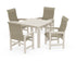 POLYWOOD Coastal Woven High-Back 5-Piece Parsons Dining Set in Sand / Dune Grass