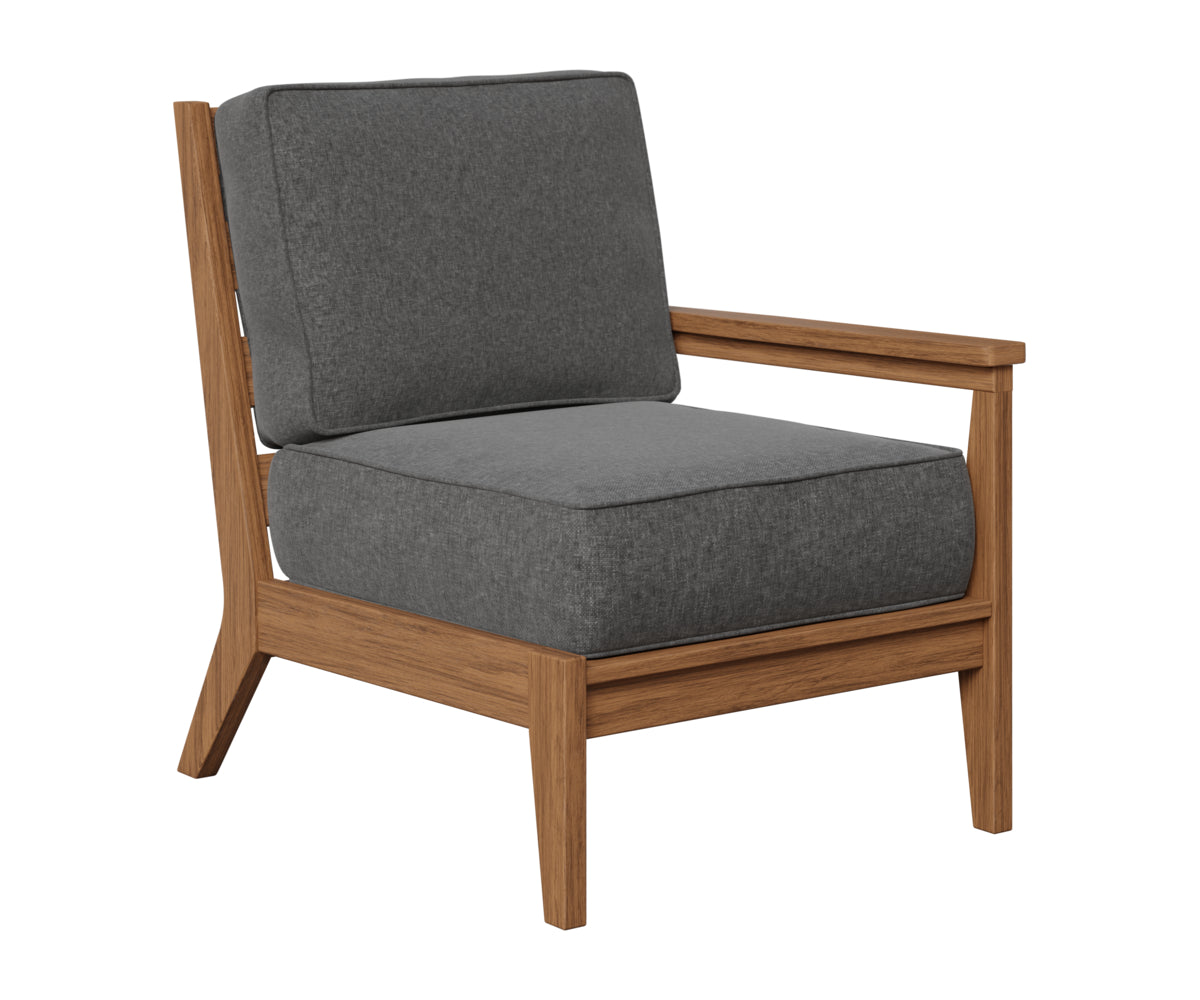 Berlin Gardens Mayhew Left Arm Club Chair in Antique Mahogany