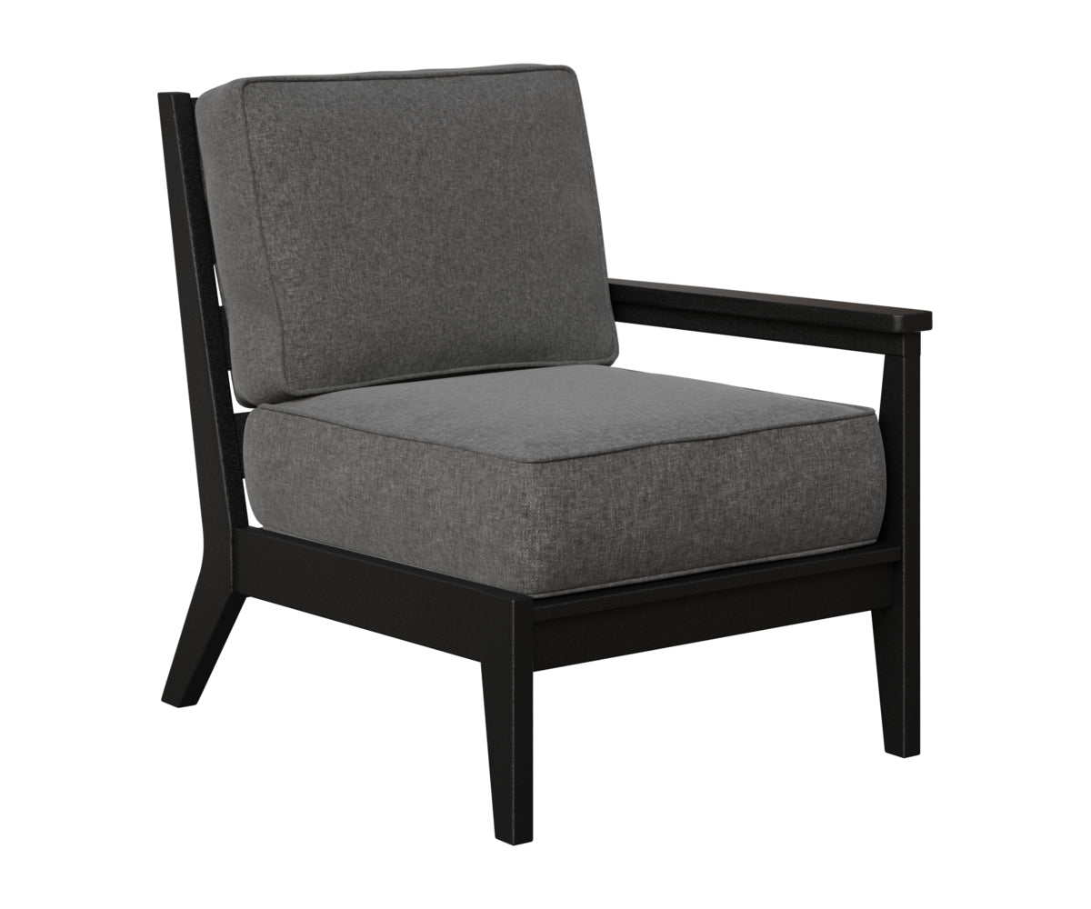 Berlin Gardens Mayhew Left Arm Club Chair in Black