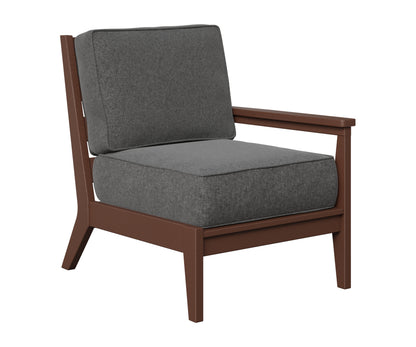 Berlin Gardens Mayhew Left Arm Club Chair in Chocolate Brown