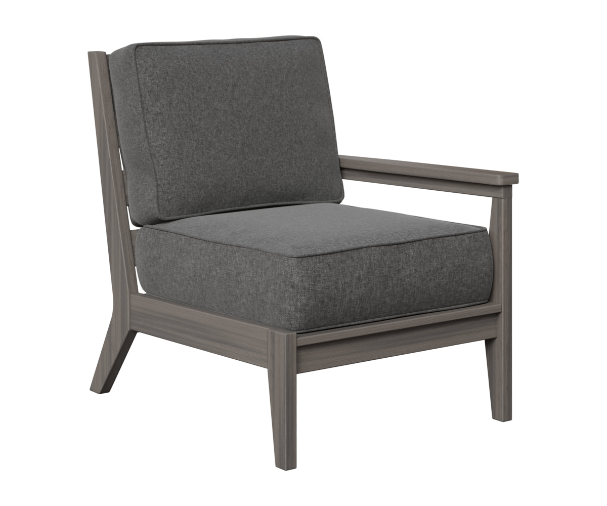 Berlin Gardens Mayhew Left Arm Club Chair in Coastal Gray